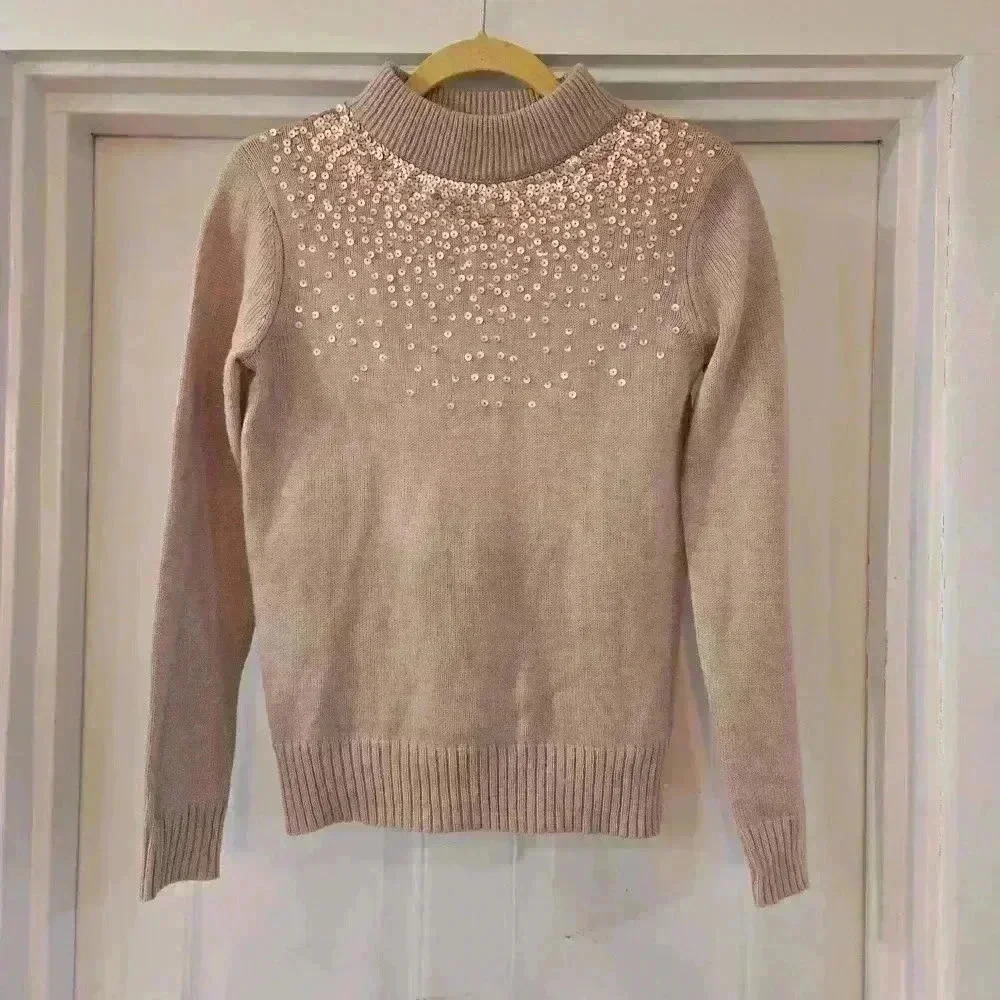 Juicy Couture Womens Lightweight Lilac Heather Long Sleeve Sweater size Small
